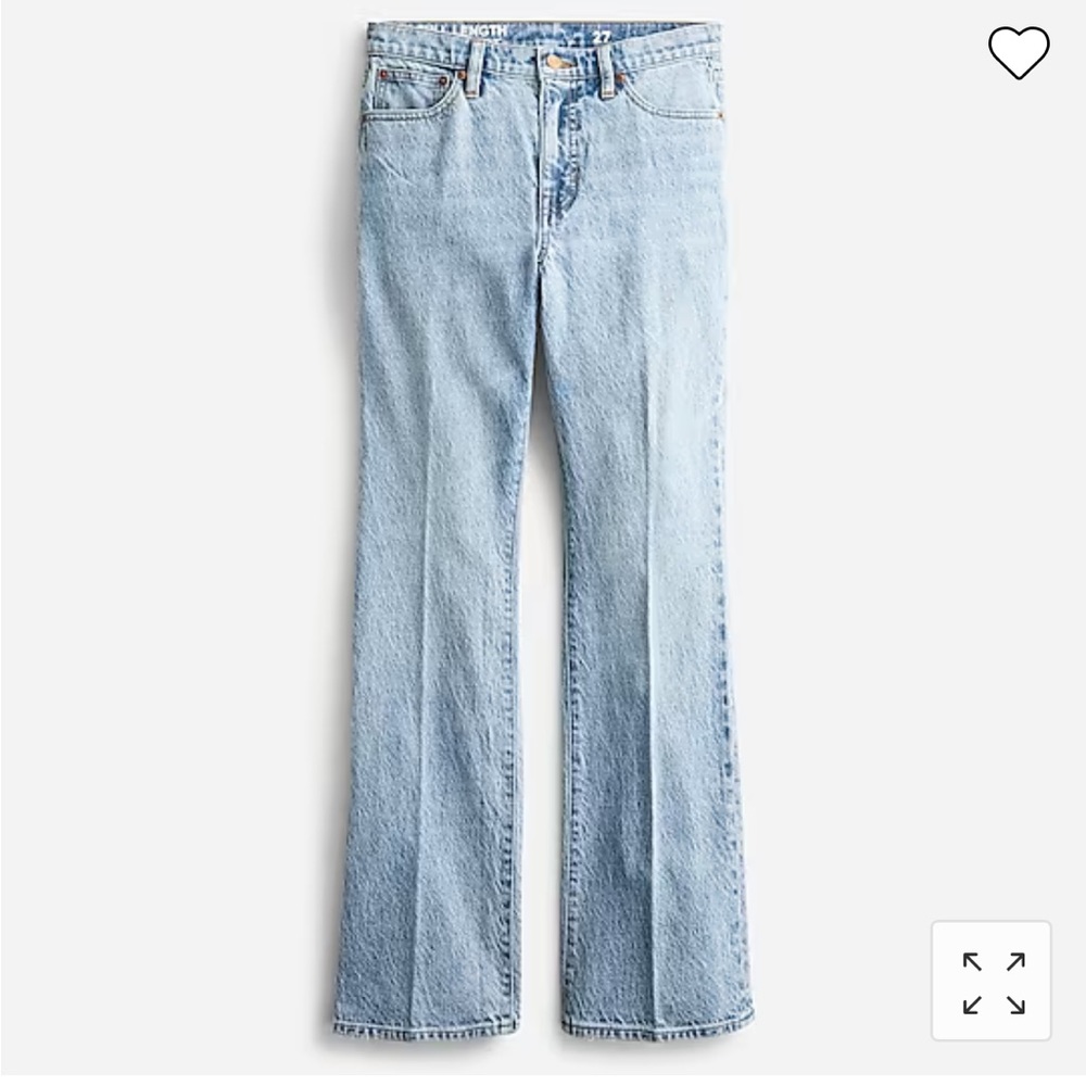J.Crew- Full-length demi-boot jean in Light Indigo wash